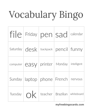 Edit bingo cards