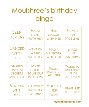 Edit bingo cards