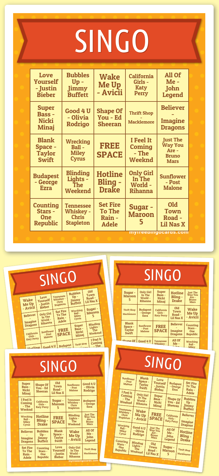 Virtual SINGO BINGO