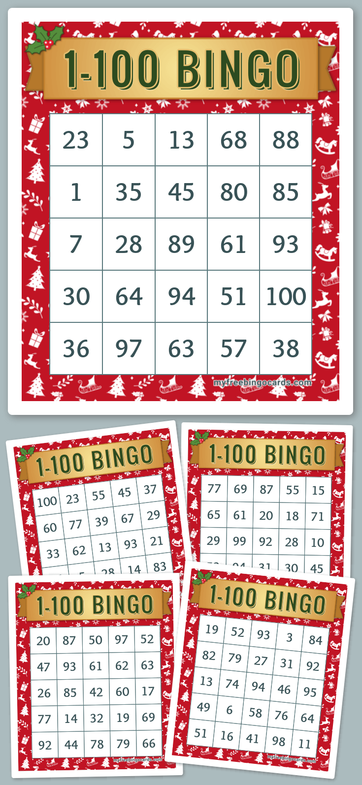 Virtual 1-100 BINGO