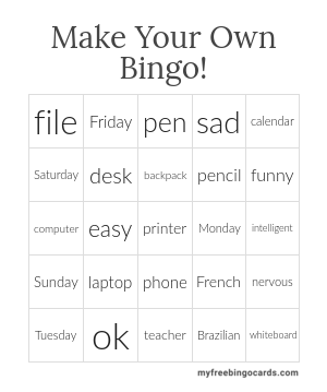 Edit bingo cards