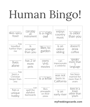 Human Bingo!