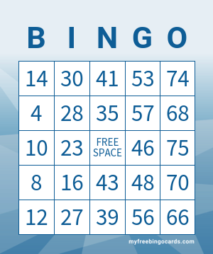 1-75 Number Bingo