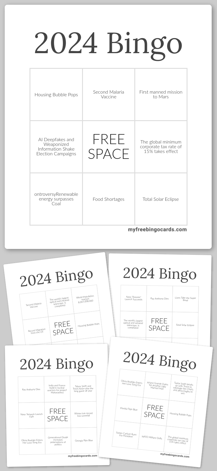 Virtual 2024 bingo