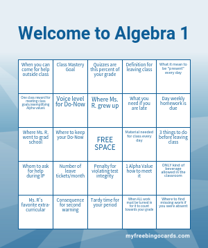 Edit bingo cards