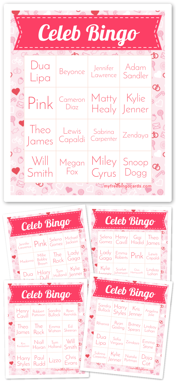 Virtual Celeb Bingo