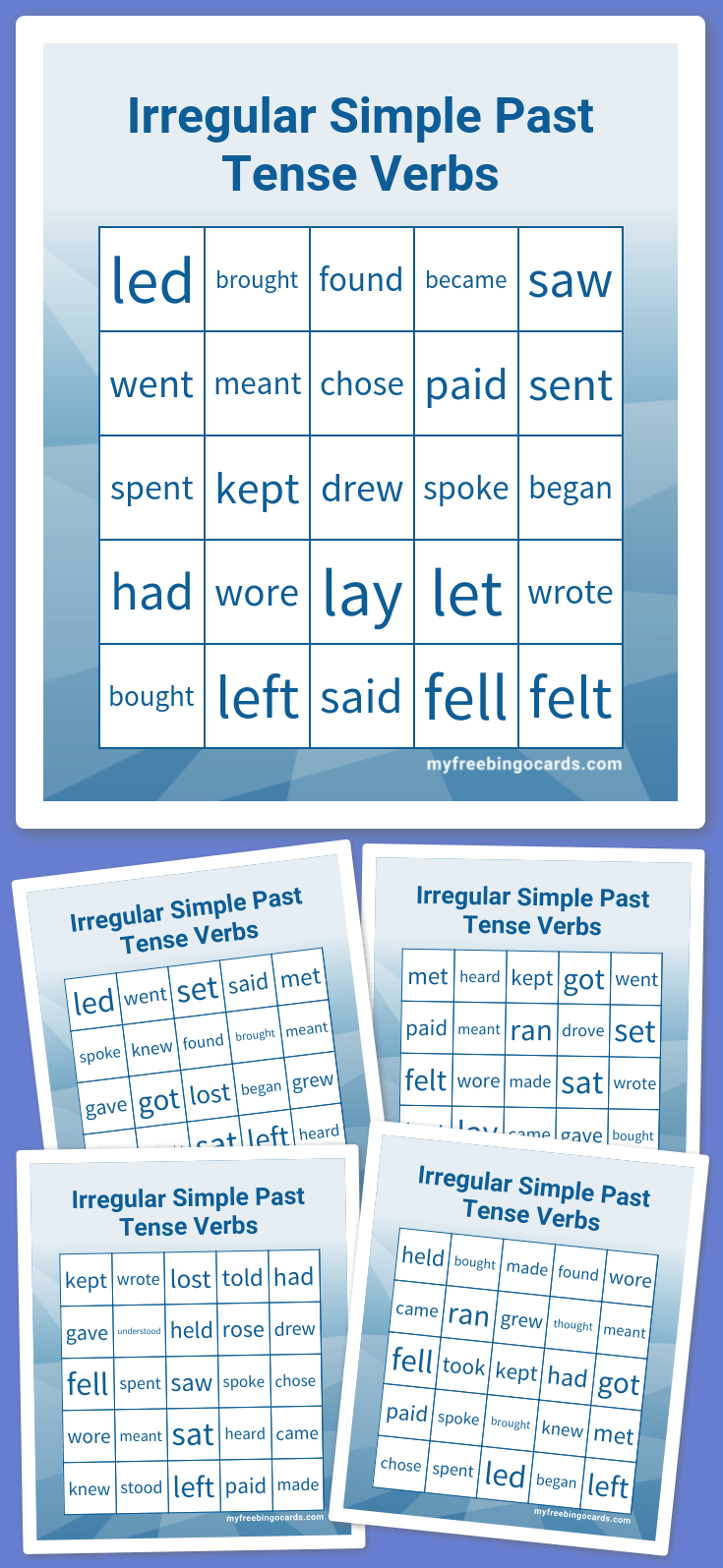 Pin on The simple Past tense