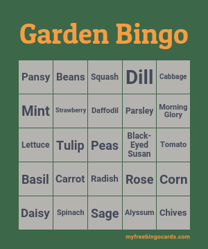 Garden Bingo