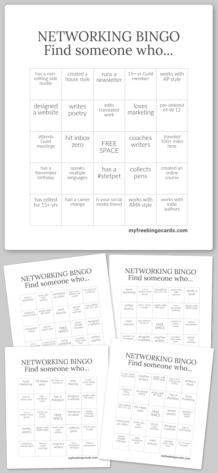 Virtual NETWORKING BINGO Find someone who...