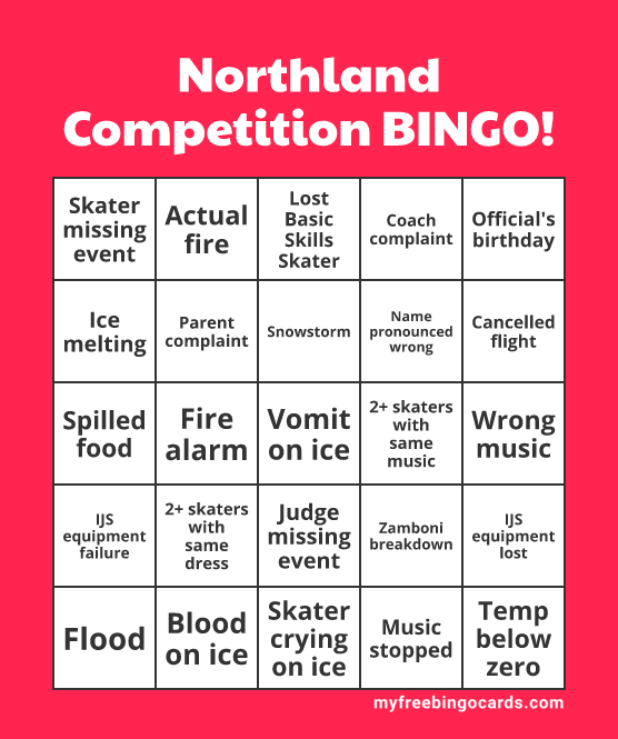 Northland Competition BINGO!
