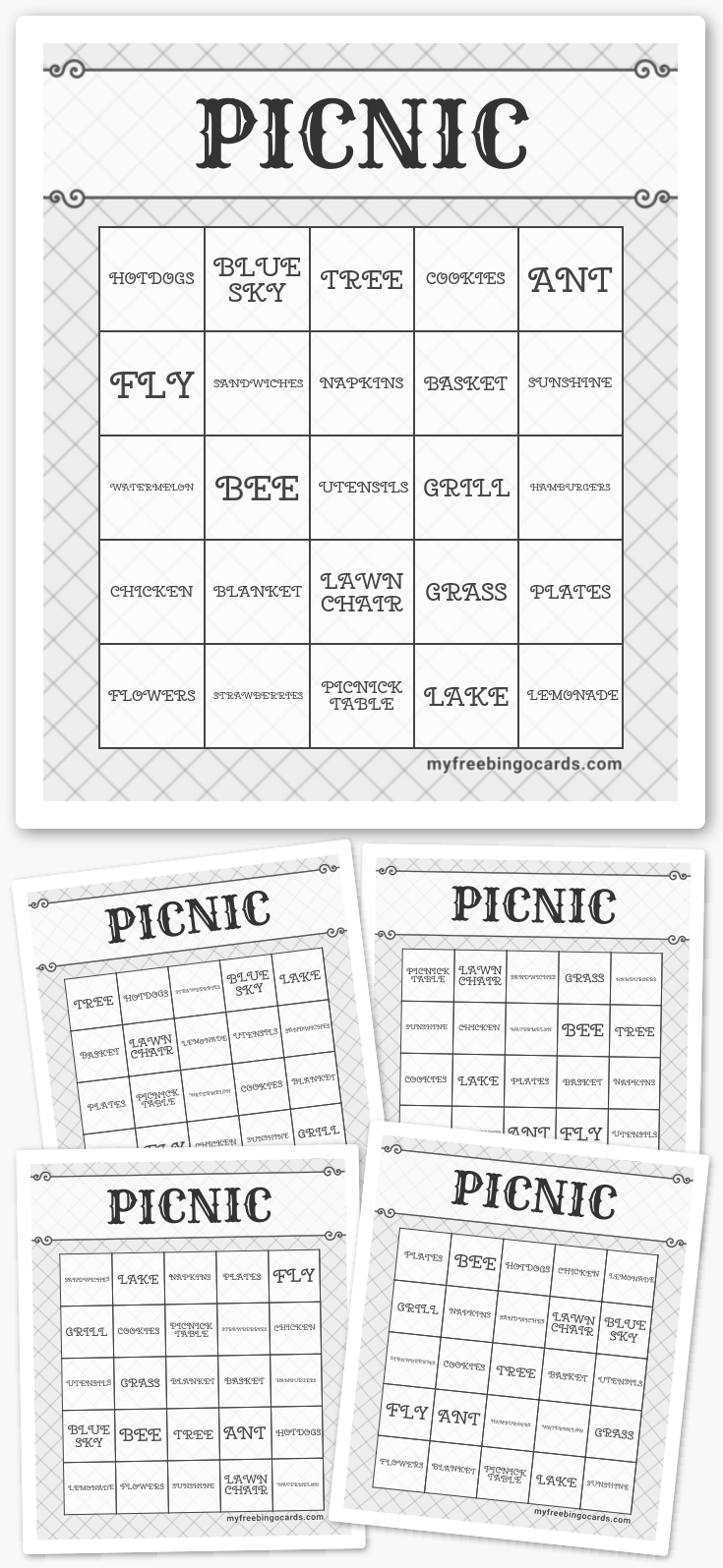 Virtual PICNIC BINGO