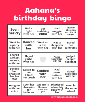 Edit bingo cards