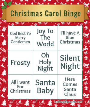 Christmas Carol Bingo