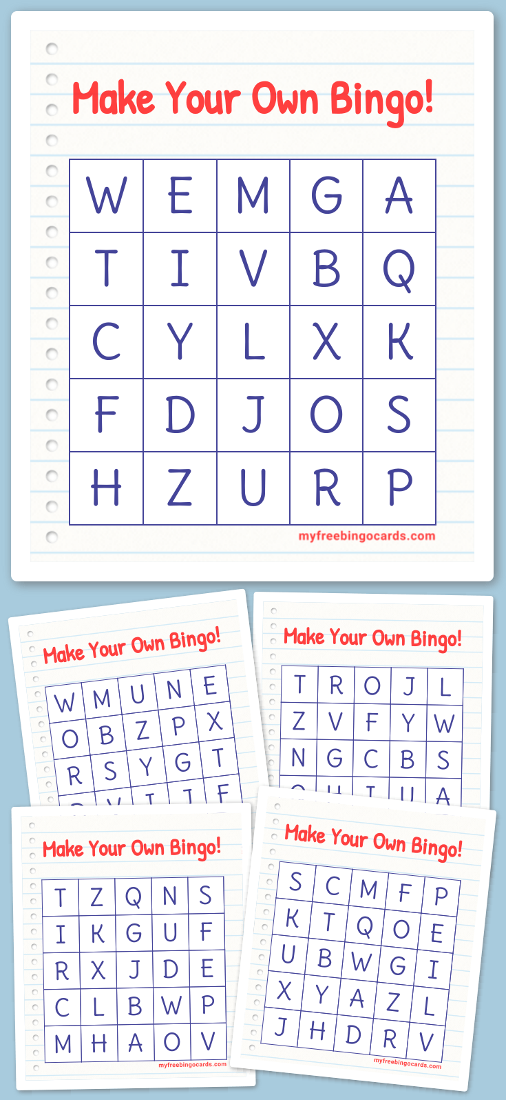 Virtual Make Your Own Bingo!