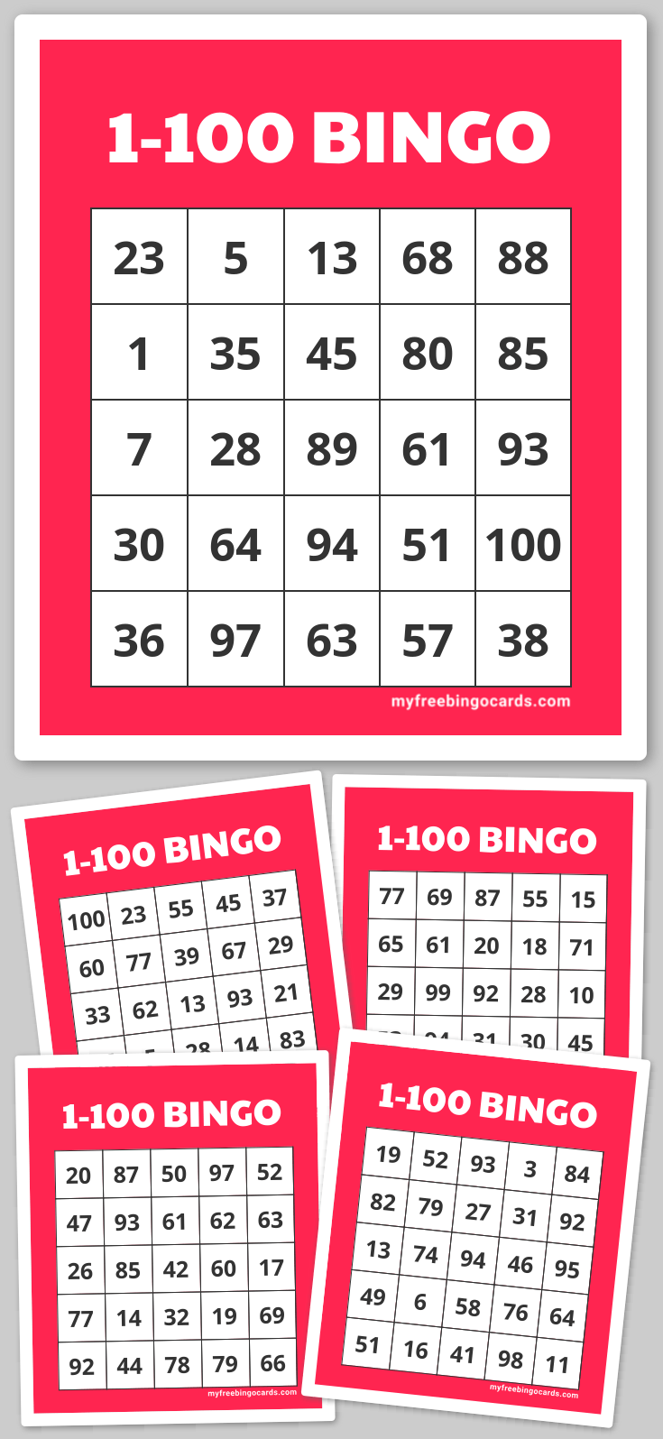 Virtual 1-100 BINGO