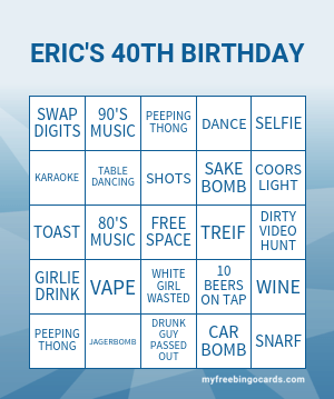 Eric Free Bingo