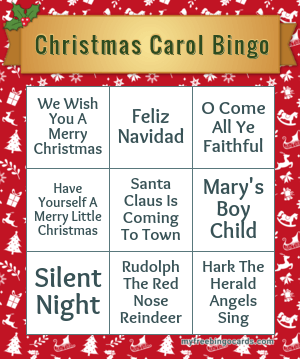 Christmas Carol Bingo