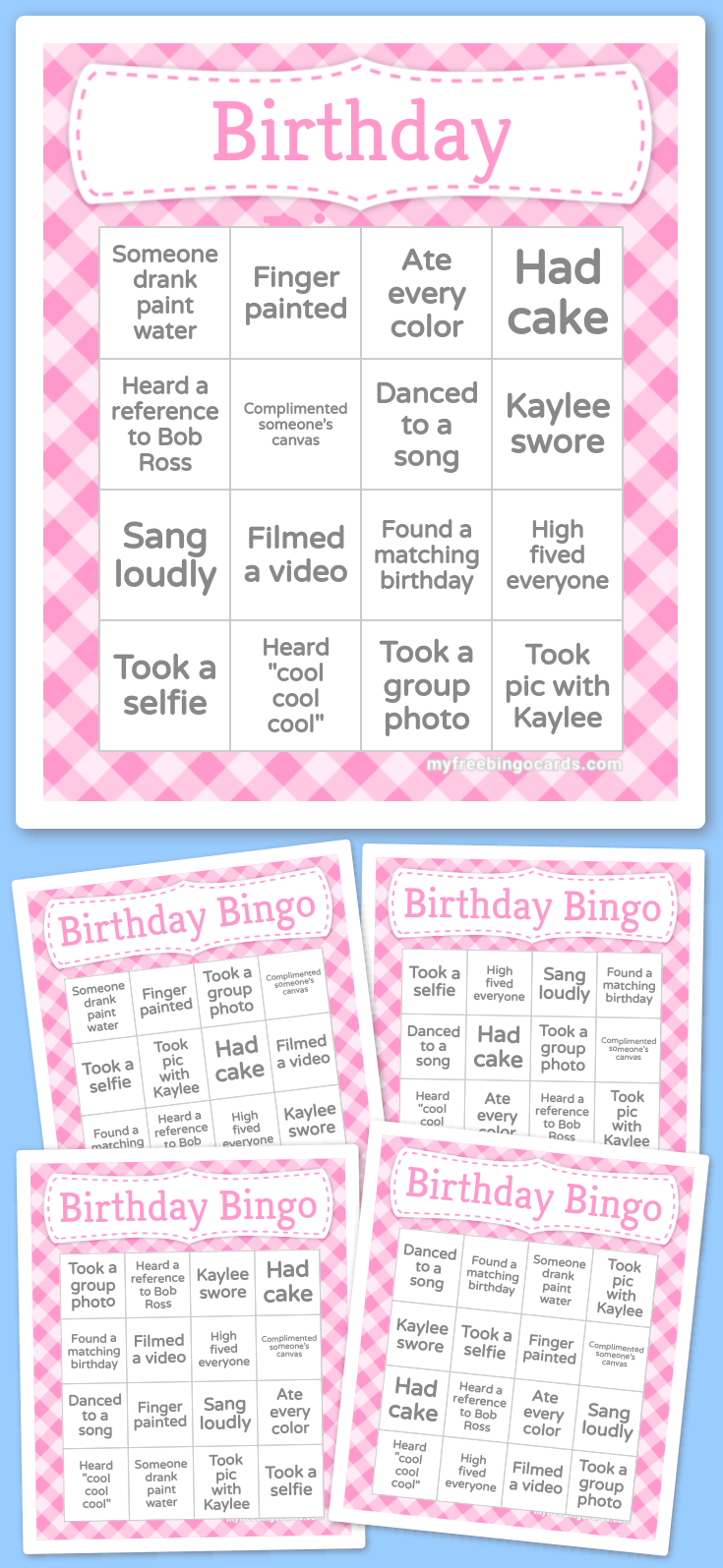 Virtual Birthday Bingo