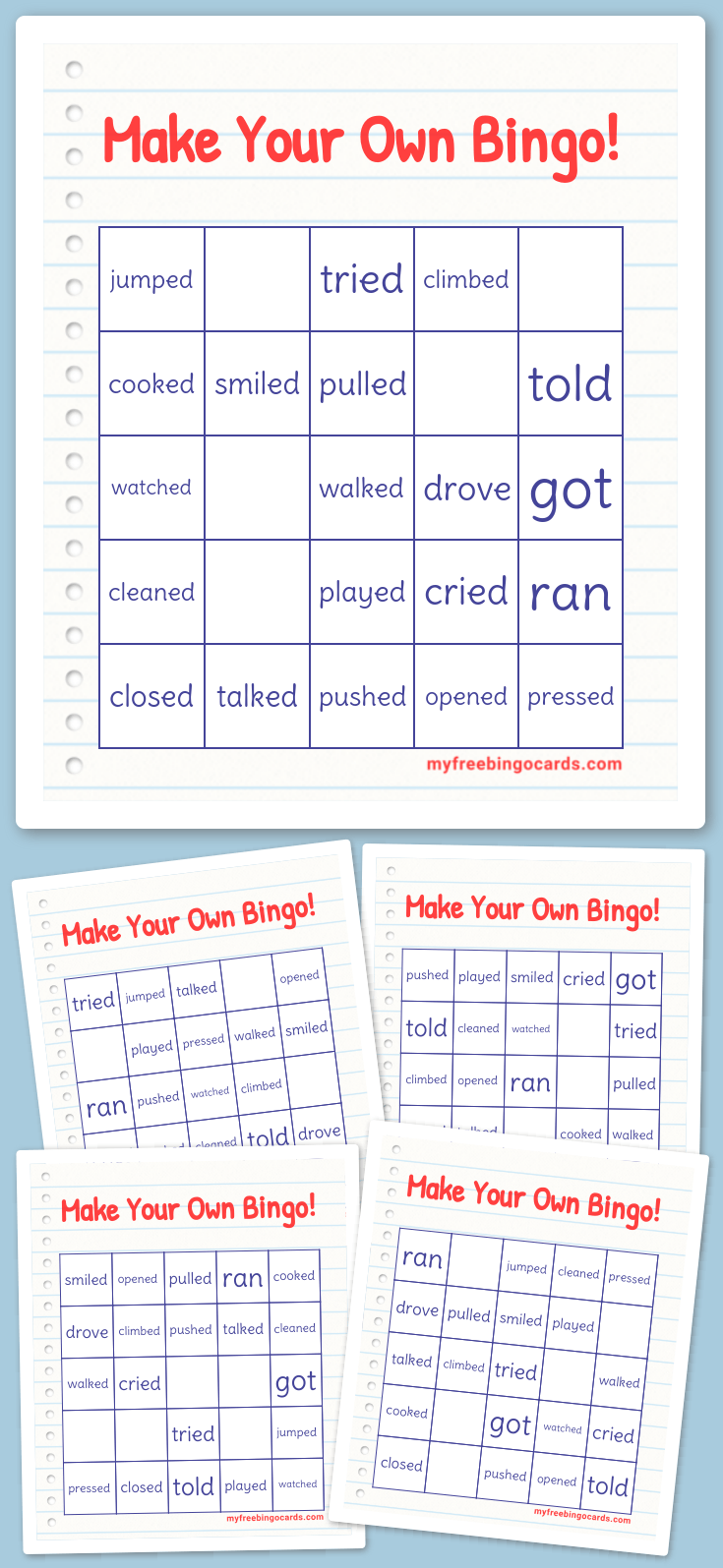 Make Your Own Bingo Game Free