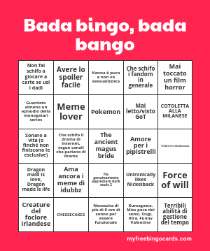 Edit bingo cards
