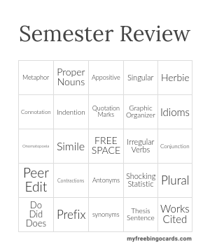 Edit bingo cards