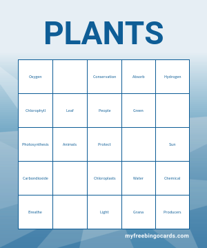 PRINT 100+ PLANTS BINGO CARDS