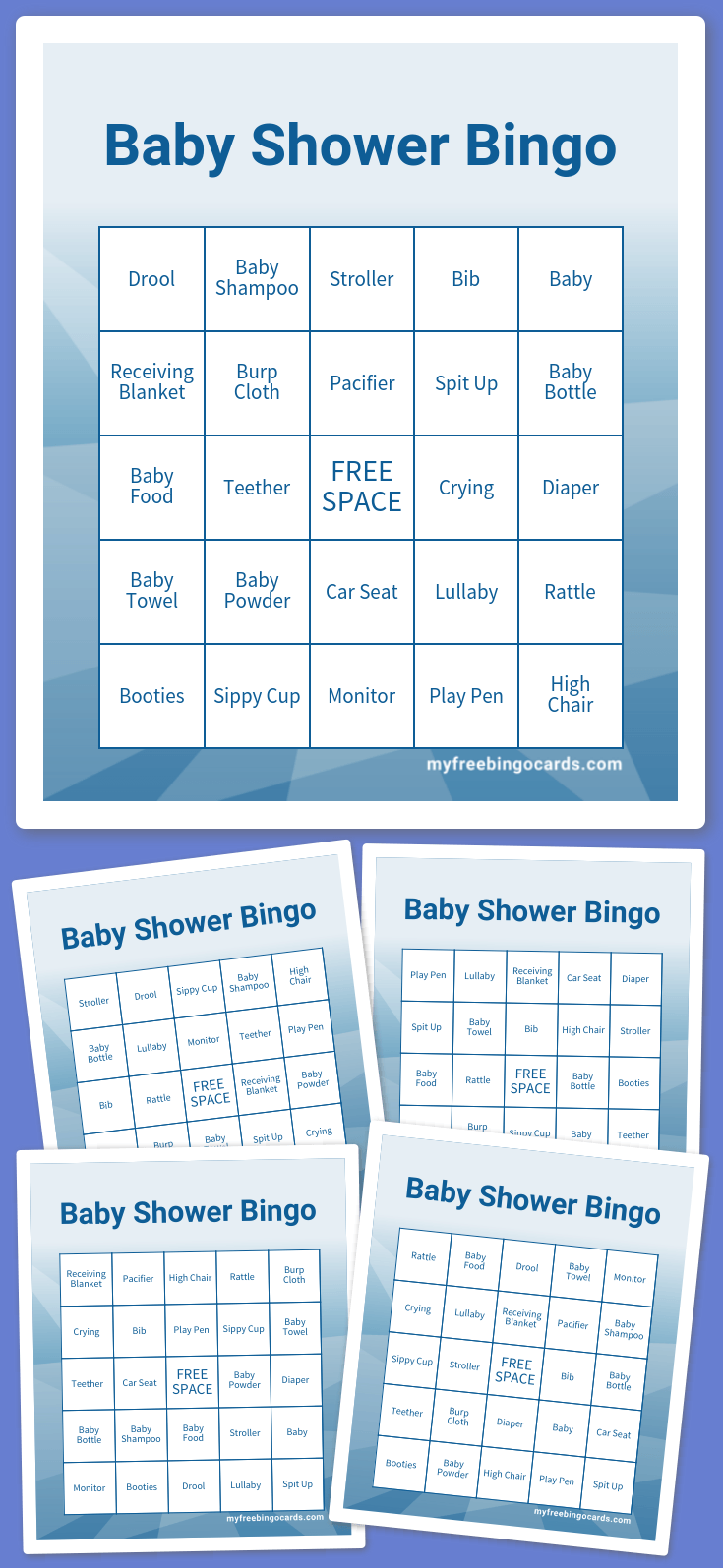 Virtual Baby Shower Bingo