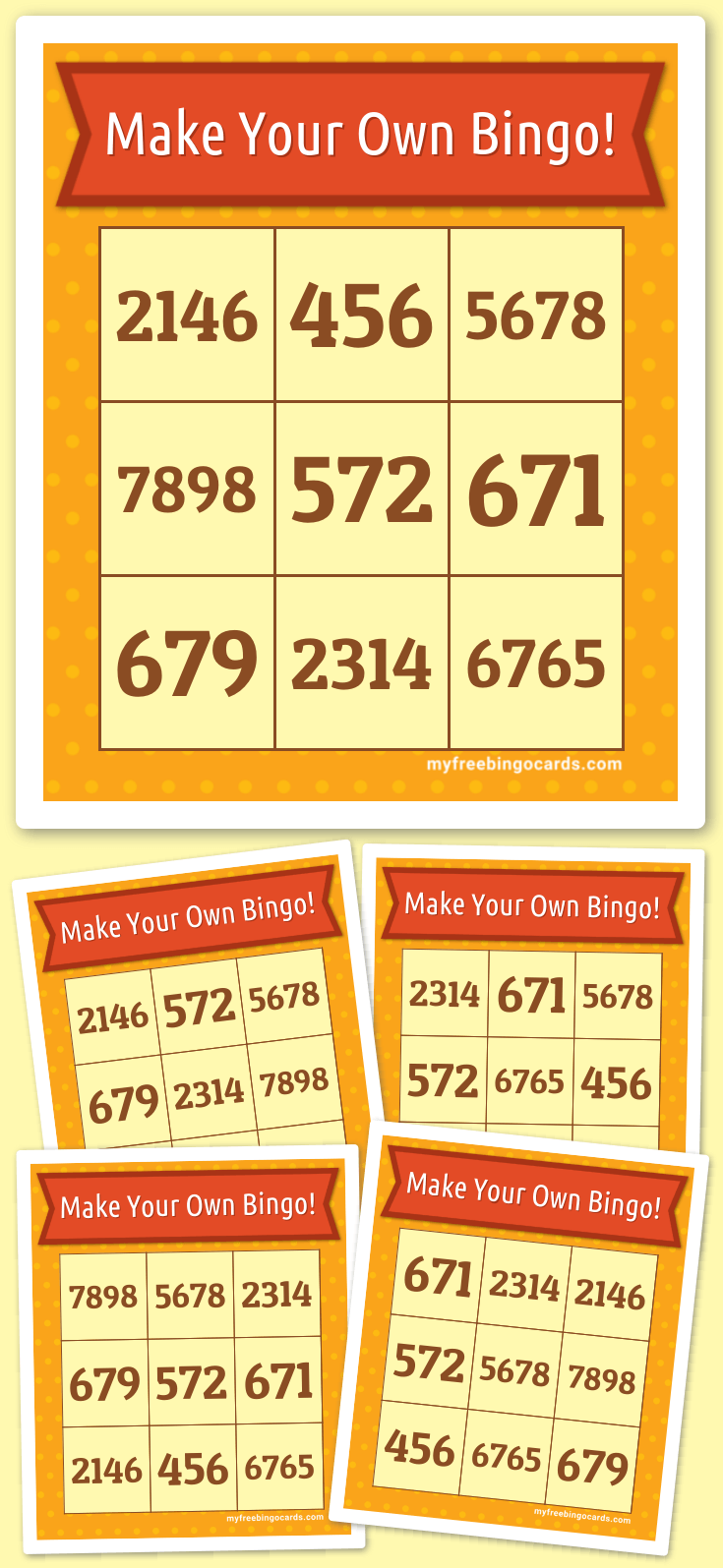 Virtual Make Your Own Bingo!