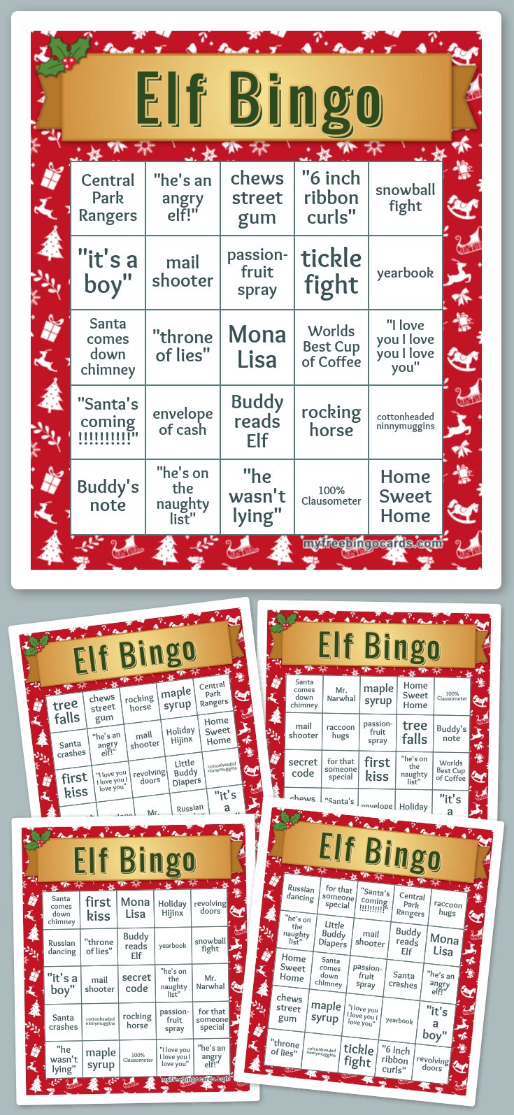 Virtual Elf Bingo