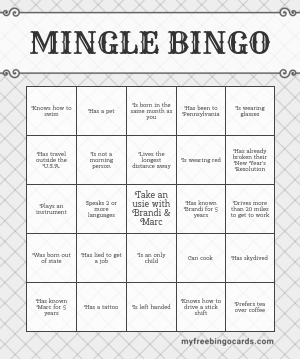 PRINT 100+ MINGLE BINGO CARDS