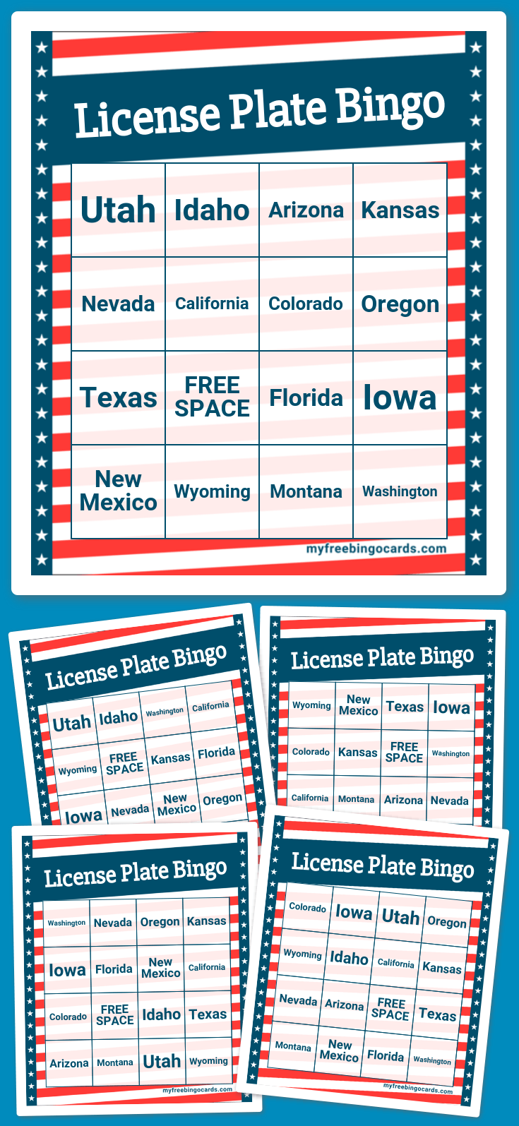Virtual License Plate Bingo