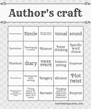 Author's Purpose Bingo Cards to Download, Print and Customize!