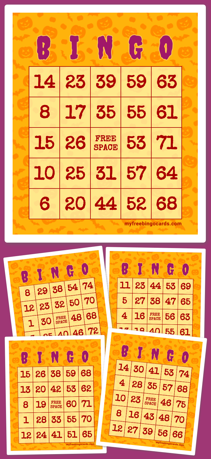 Virtual 1-75 Number Bingo