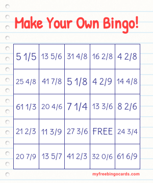 Print 100+ Make Your Own Bingo! Cards