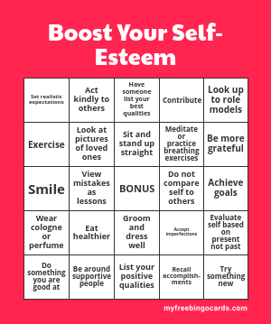 Boost Your Self-Esteem Bingo