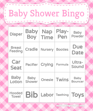 Baby Shower Bingo Cards