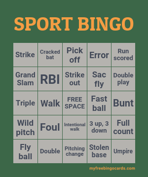 sport bingo