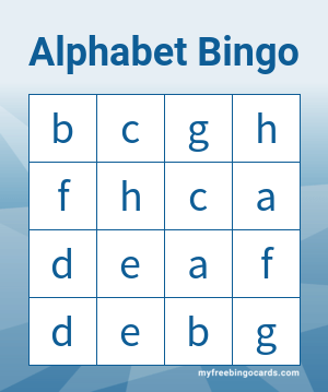 alphabet bingo