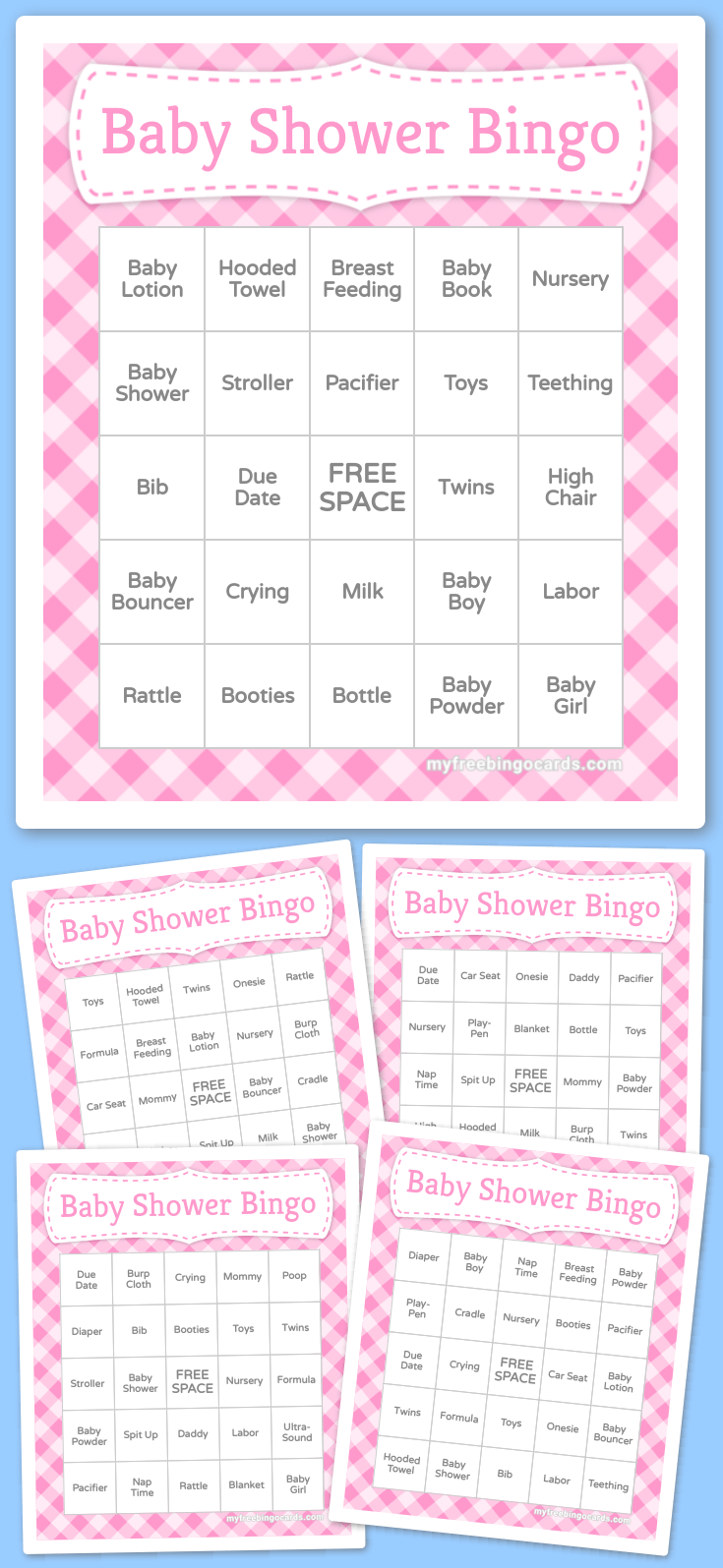 Virtual Baby Shower Bingo