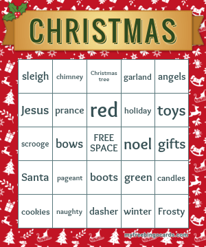 PRINT 100+ CHRISTMAS BINGO CARDS