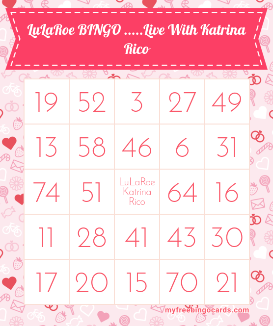 Virtual LuLaRoe BINGO ..Live With Katrina…