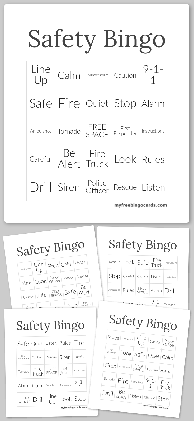Virtual safety bingo