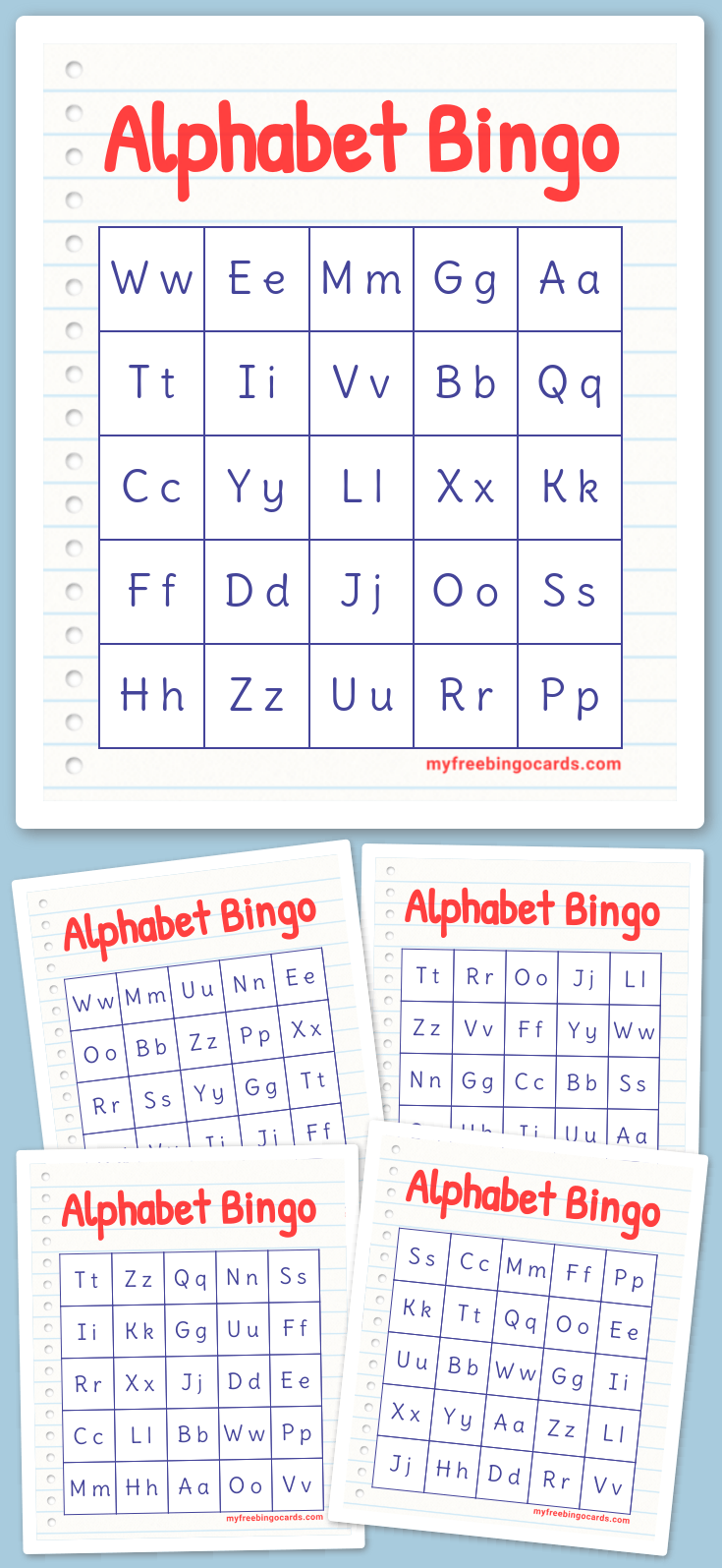 virtual alphabet bingo