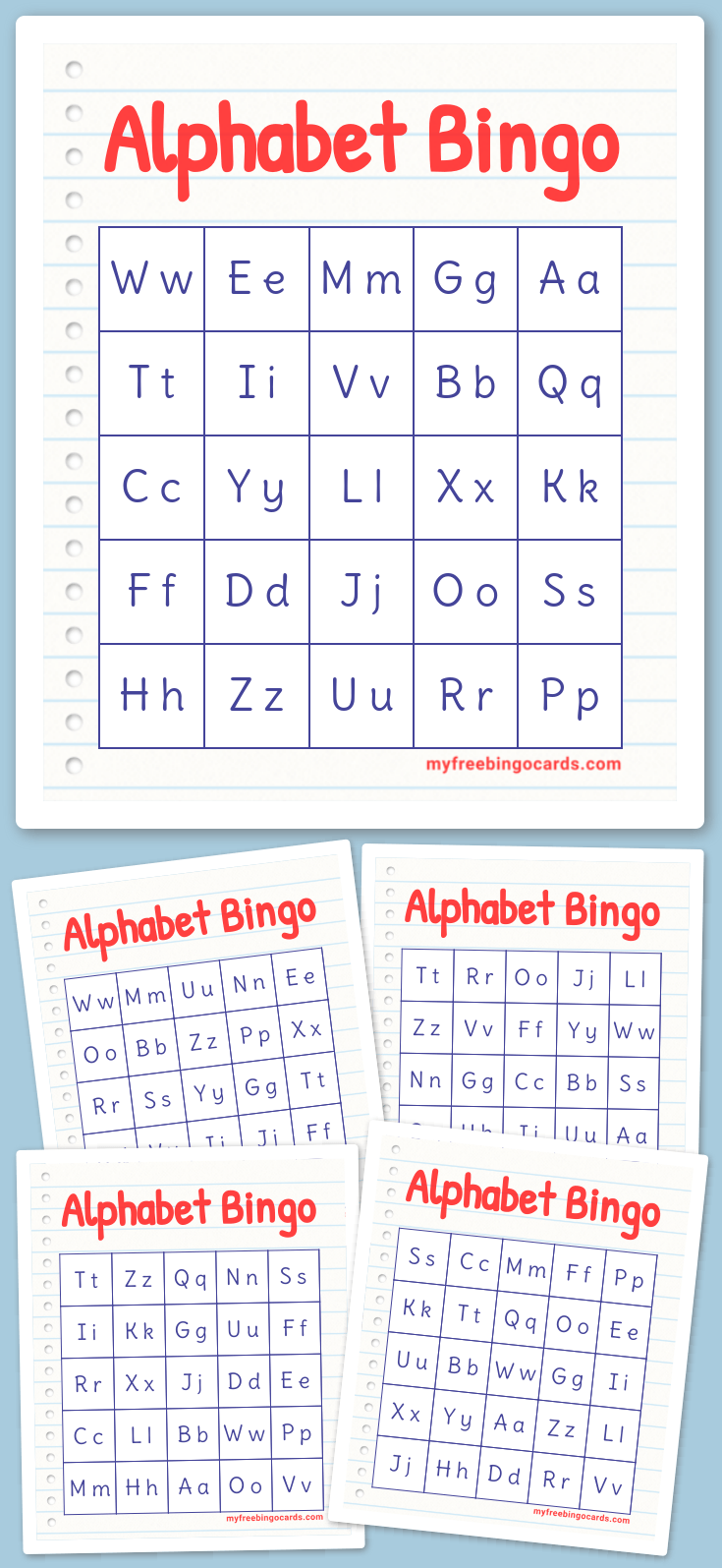 Virtual Alphabet Bingo
