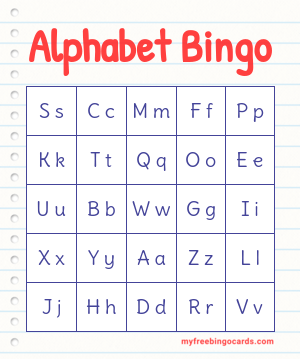 Free bingo for kids printable