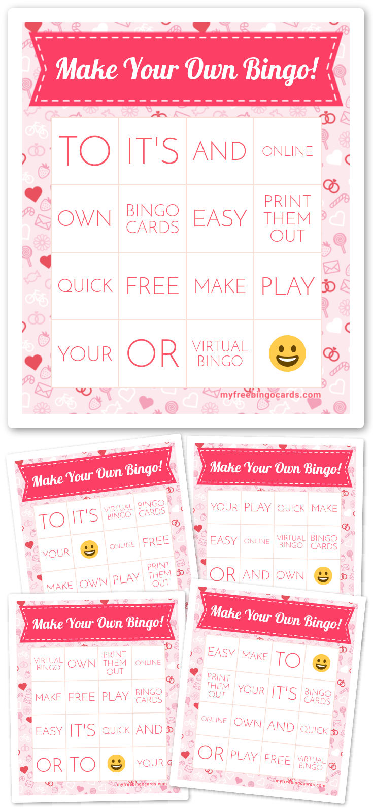 Virtual Make Your Own Bingo 