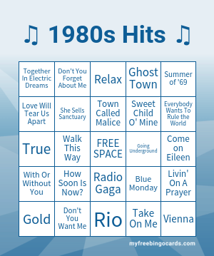 Musical Bingo Sheets