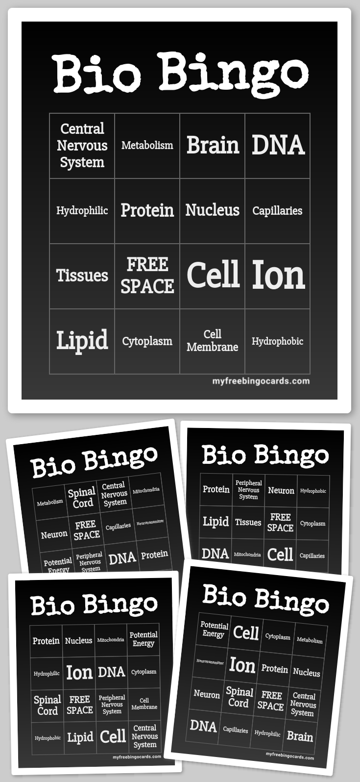 Virtual bio bingo