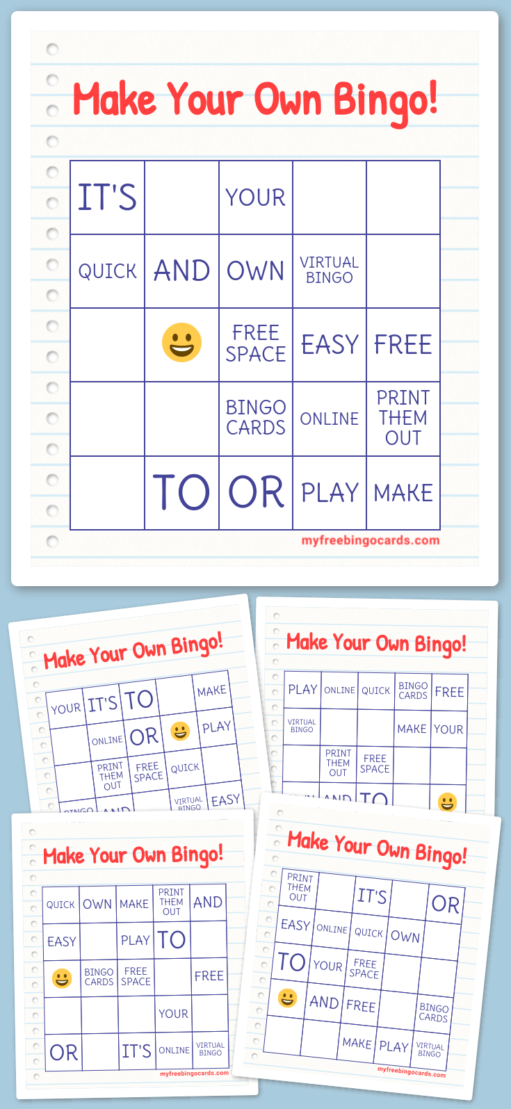 Virtual make your own bingo 