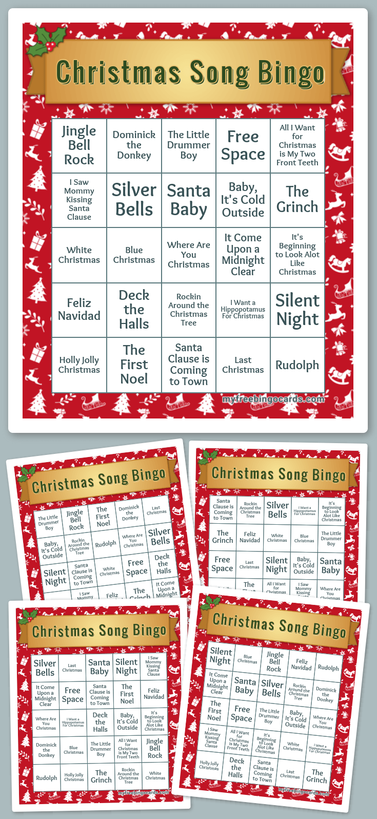 Virtual Christmas Song Bingo